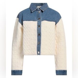 Sandro Quilted Denim Jacket